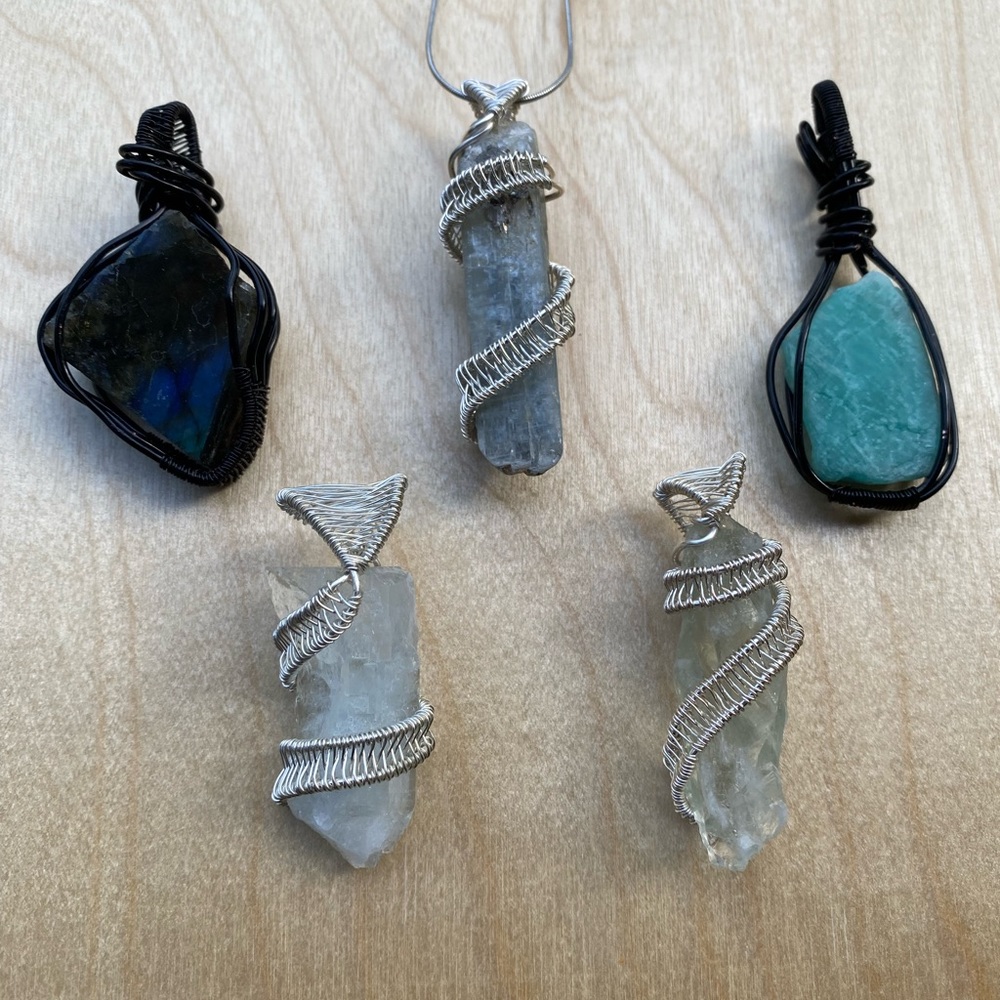 Crystal Wire Wrapped Necklaces - Handmade 🫶 (3️⃣ SOLD)